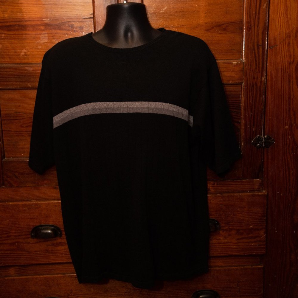Brandini men's XXL black short-sleeved sweater